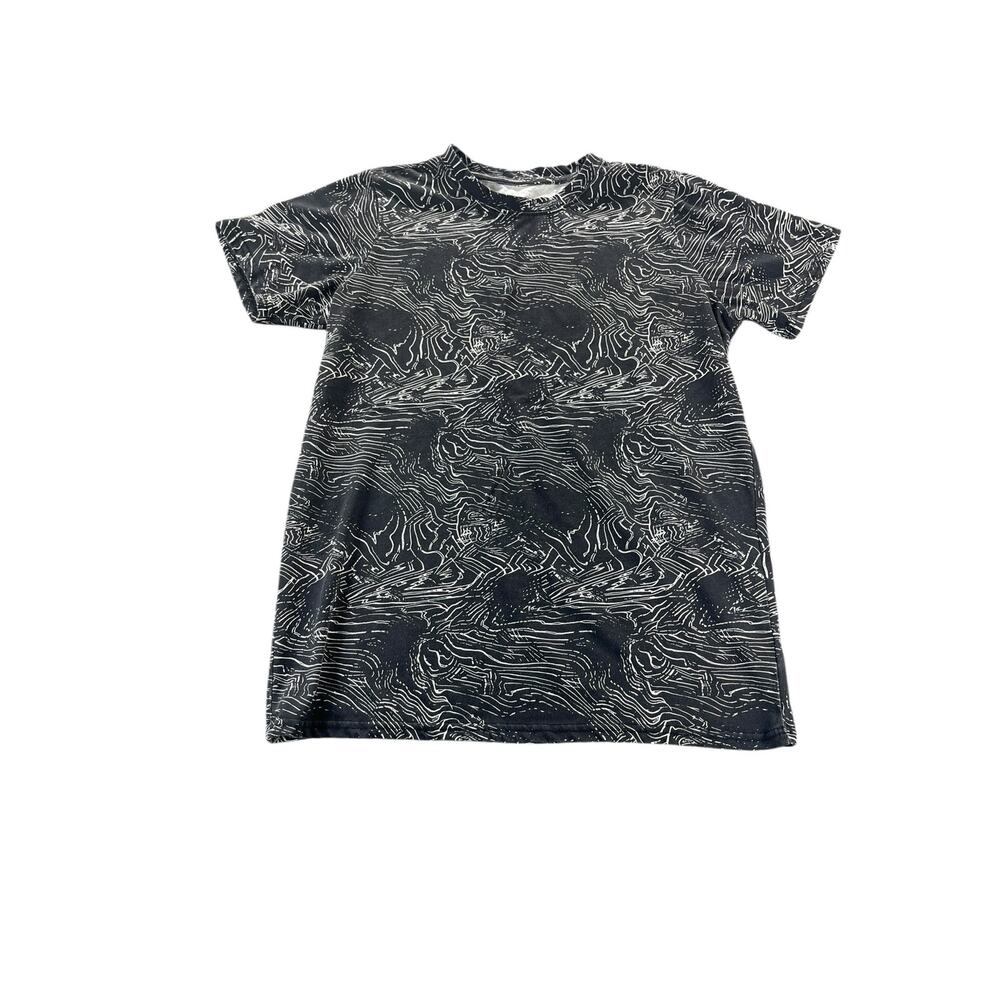 BCG Black & White Short Sleeve Abstract Printed T-Shirt Women's Size XL